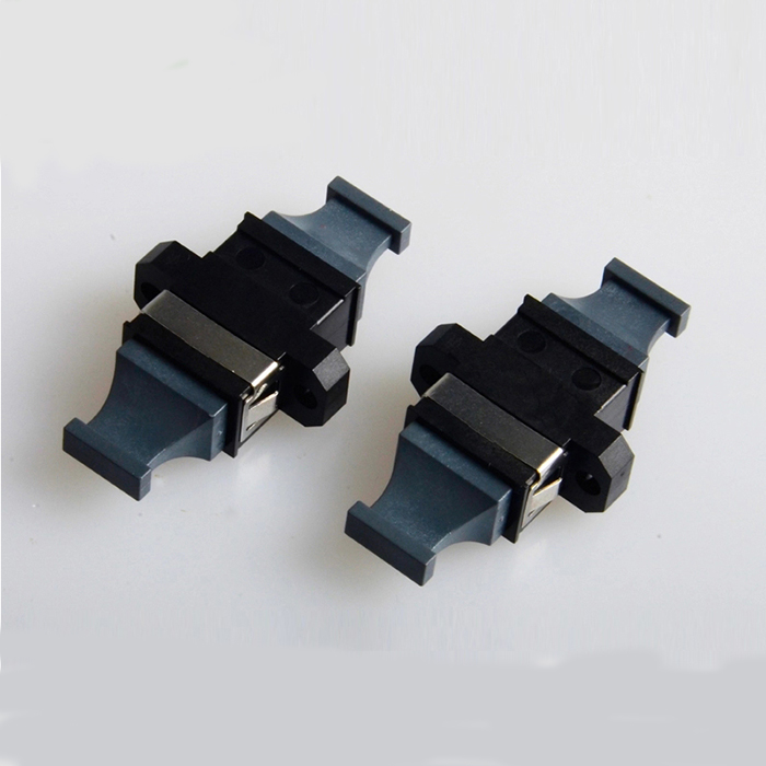 MPO Plastic Fiber Optic Adapter Black Flange Plate